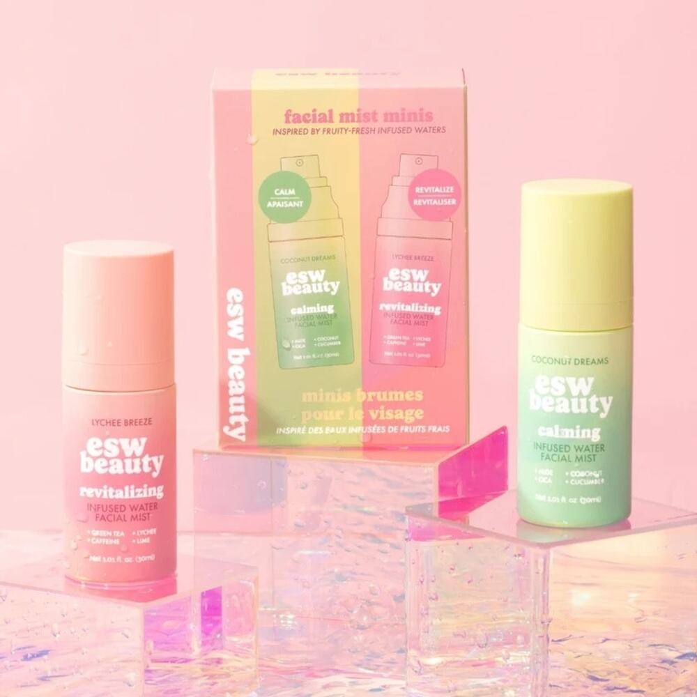 ESW Beauty Facial Mist Mini Duo Kit — Lychee Breeze + Coconut Dreams — 30ml NEW!